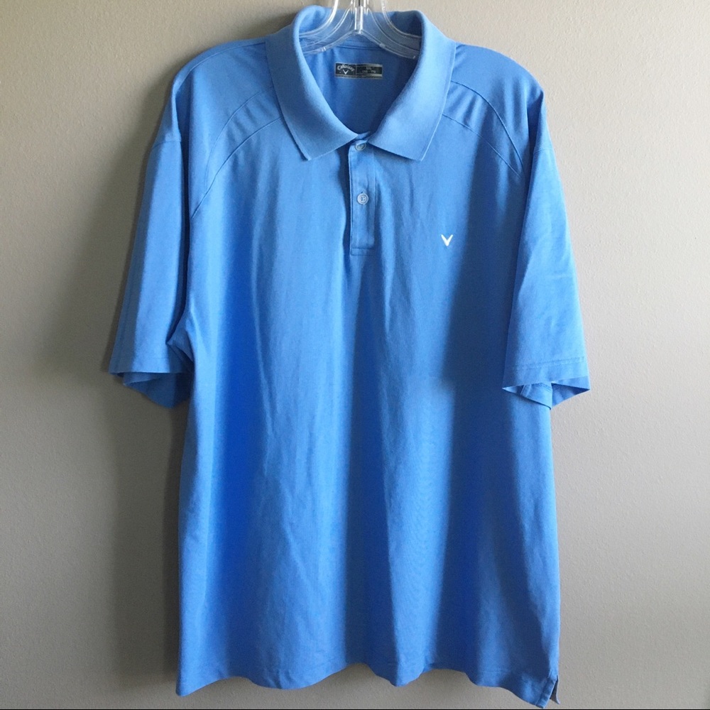 {Callaway} C-Tech Short Sleeve Polo Shirt Blue XXL